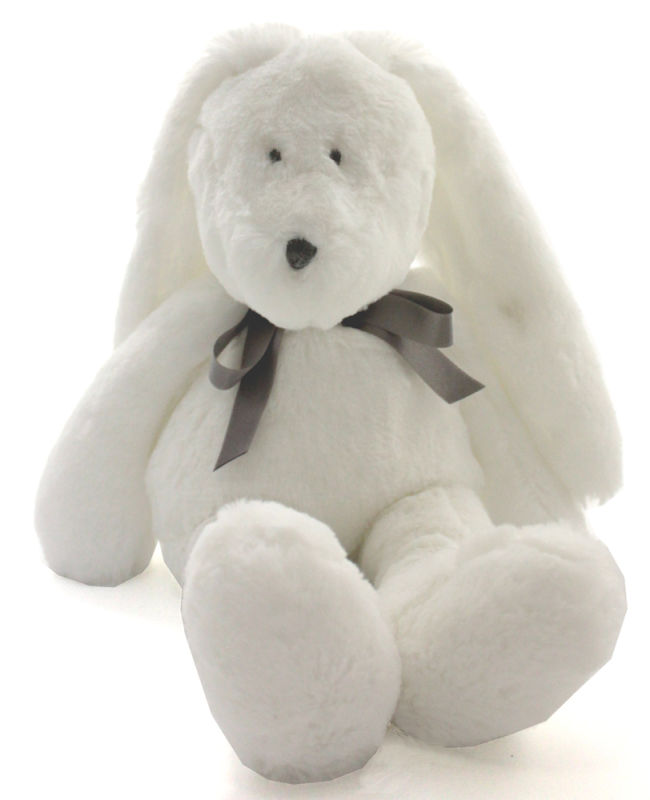  neela peluche lapin blanc noeud medium 